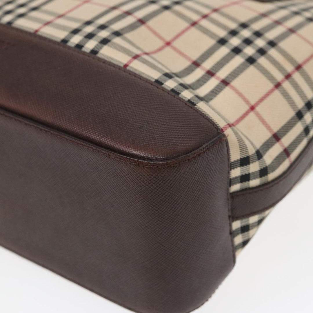 Burberry Nova Check Tote Bag Canvas Beige Brown Auth bs16017