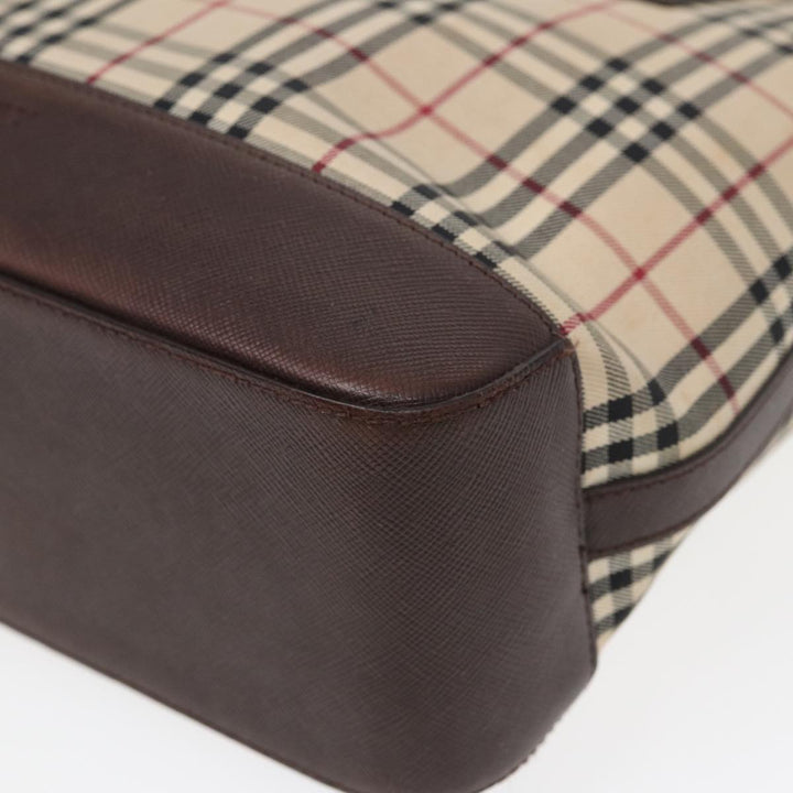 Burberry Nova Check Tote Bag Canvas Beige Brown Auth bs16017