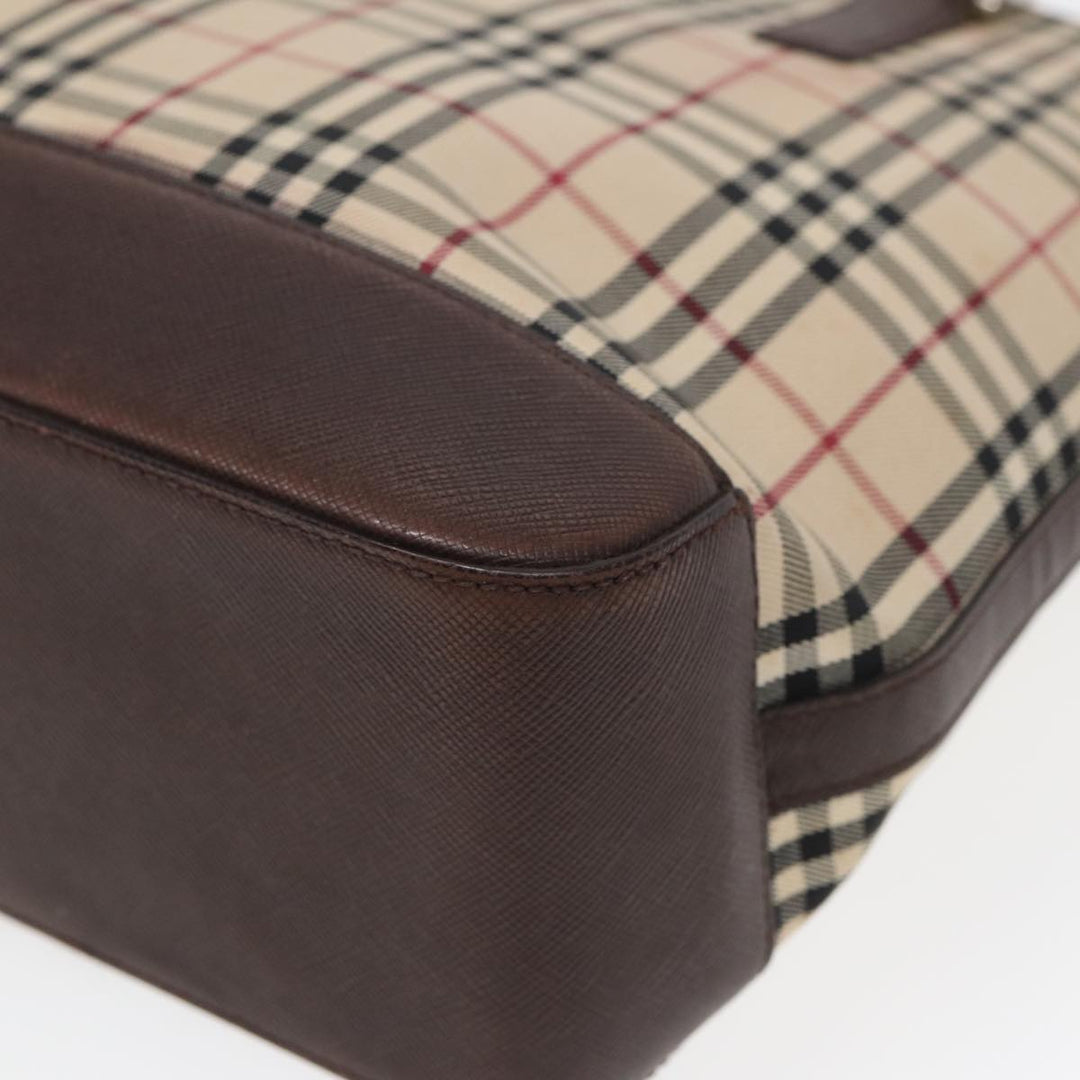Burberry Nova Check Tote Bag Canvas Beige Brown Auth bs16017