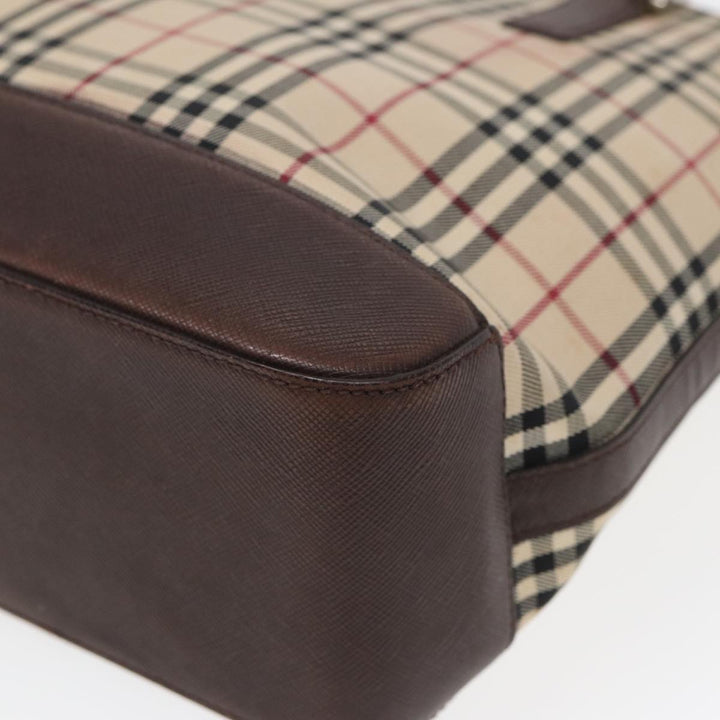 Burberry Nova Check Tote Bag Canvas Beige Brown Auth bs16017