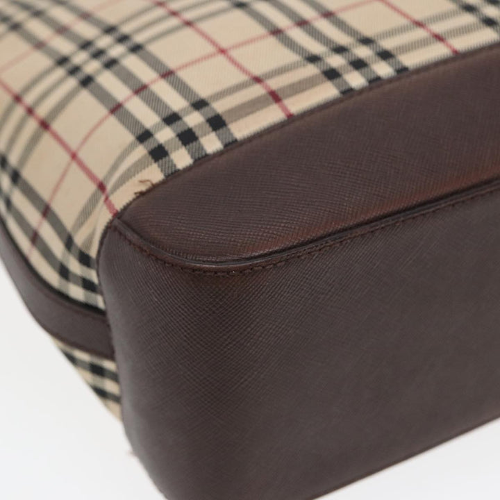 Burberry Nova Check Tote Bag Canvas Beige Brown Auth bs16017