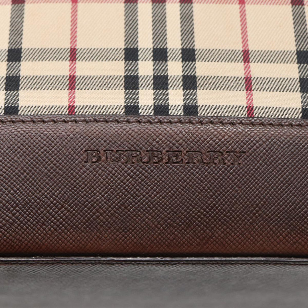 Burberry Nova Check Tote Bag Canvas Beige Brown Auth bs16017