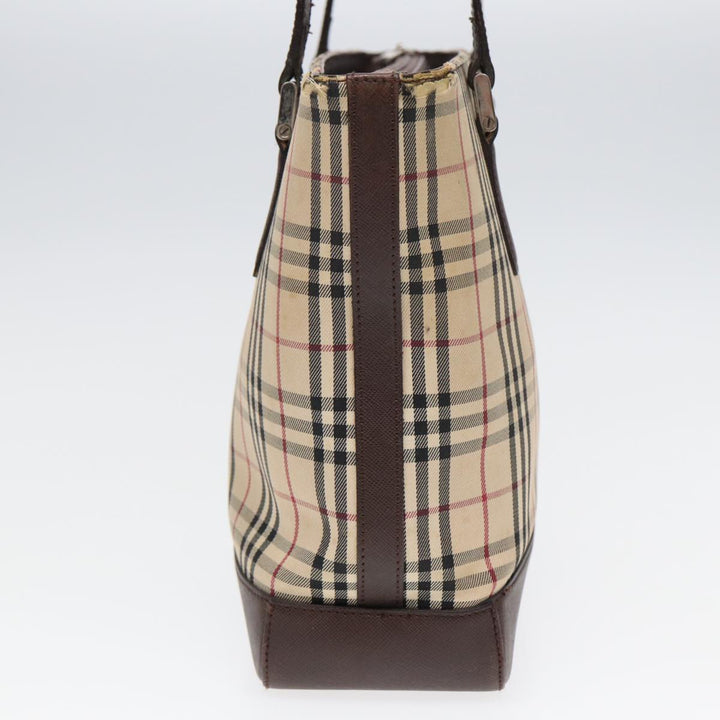 Burberry Nova Check Tote Bag Canvas Beige Brown Auth bs16017