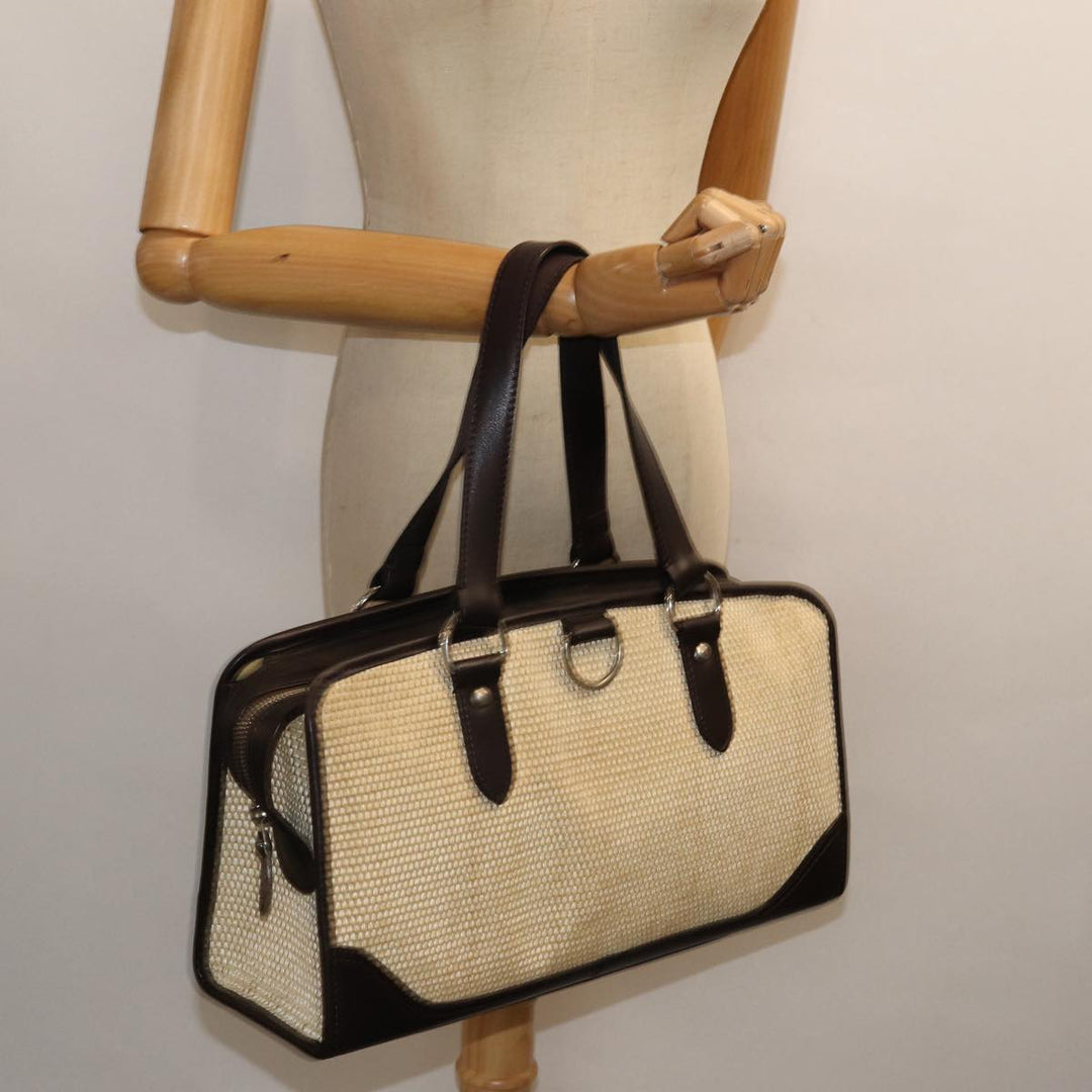 Burberry Tote Bag Straw Beige Auth bs16018