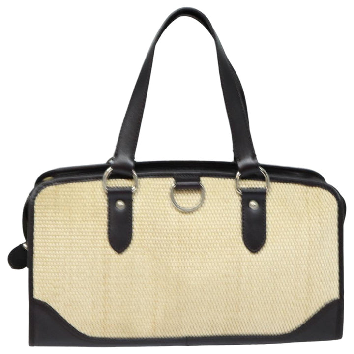 Burberry Tote Bag Straw Beige Auth bs16018