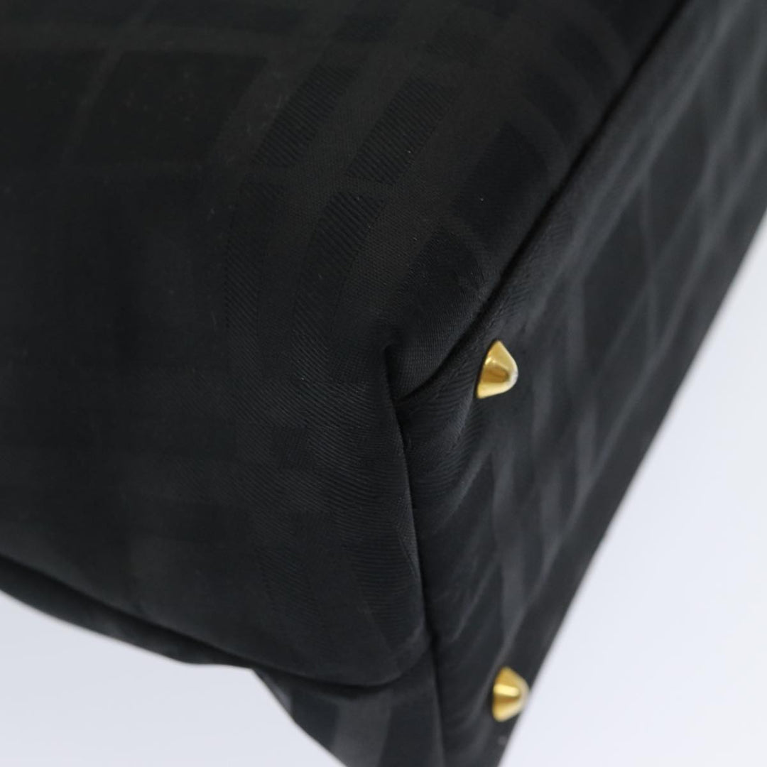 BurberrySs Nova Check Tote Bag Canvas Leather Black Auth bs16019