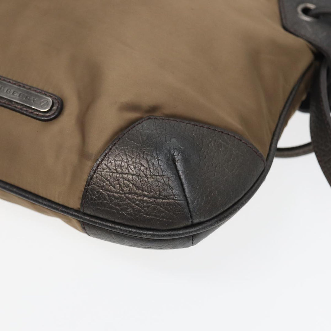 Burberry Shoulder Bag Nylon Beige Auth bs16057