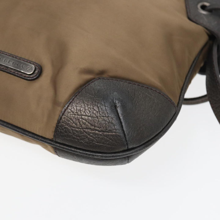 Burberry Shoulder Bag Nylon Beige Auth bs16057
