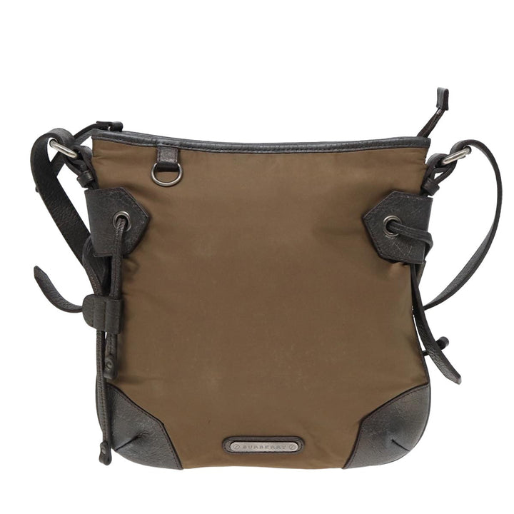 Burberry Shoulder Bag Nylon Beige Auth bs16057