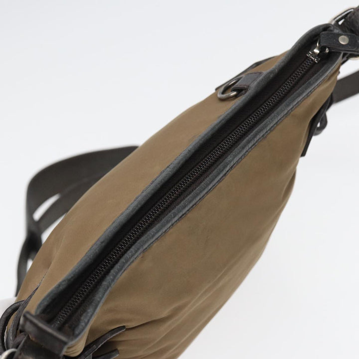 Burberry Shoulder Bag Nylon Beige Auth bs16057