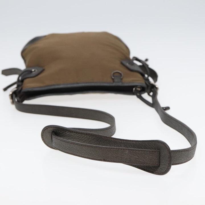 Burberry Shoulder Bag Nylon Beige Auth bs16057