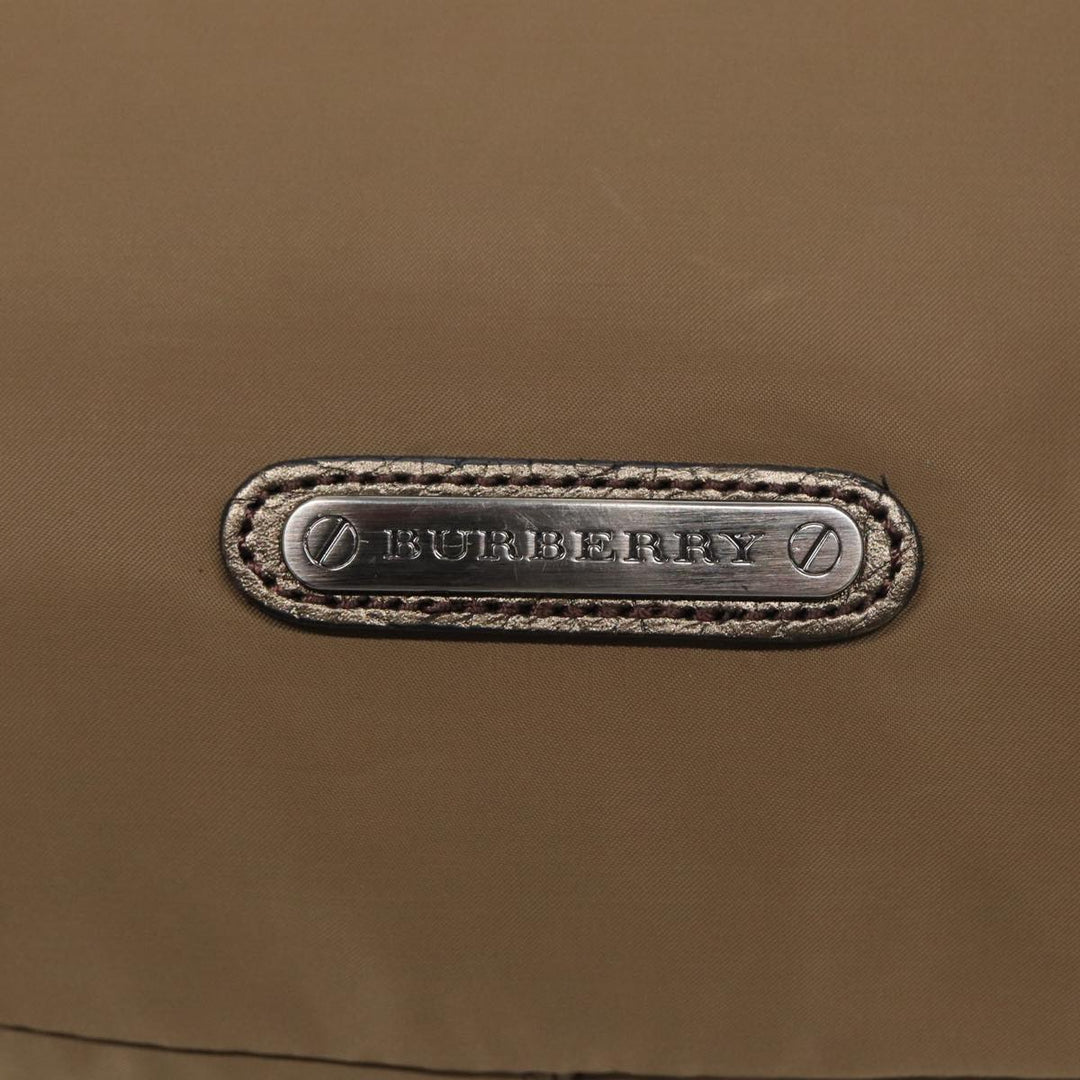 Burberry Shoulder Bag Nylon Beige Auth bs16058