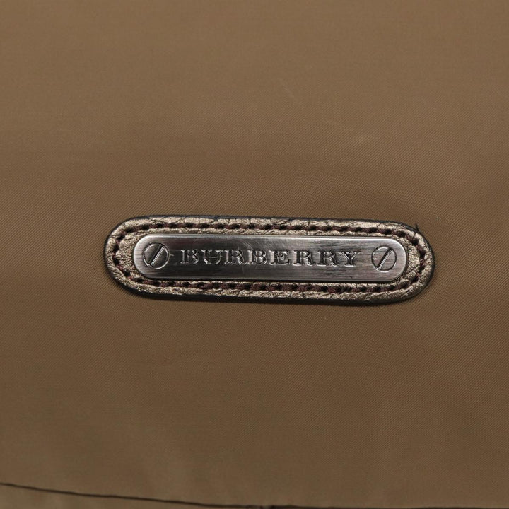 Burberry Shoulder Bag Nylon Beige Auth bs16058
