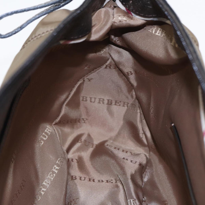 Burberry Shoulder Bag Nylon Beige Auth bs16058