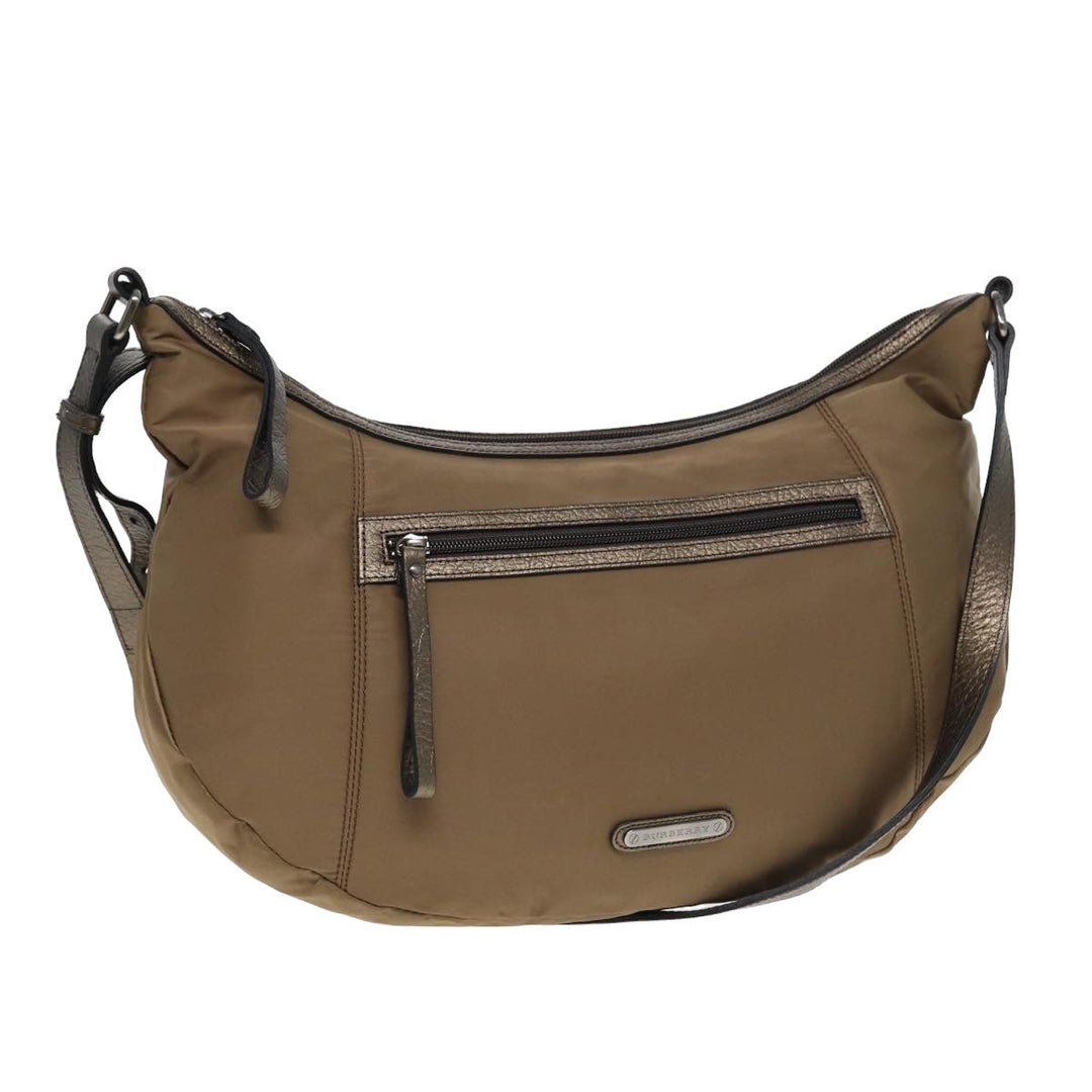 Burberry Shoulder Bag Nylon Beige Auth bs16058
