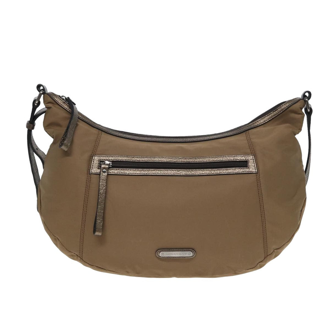 Burberry Shoulder Bag Nylon Beige Auth bs16058