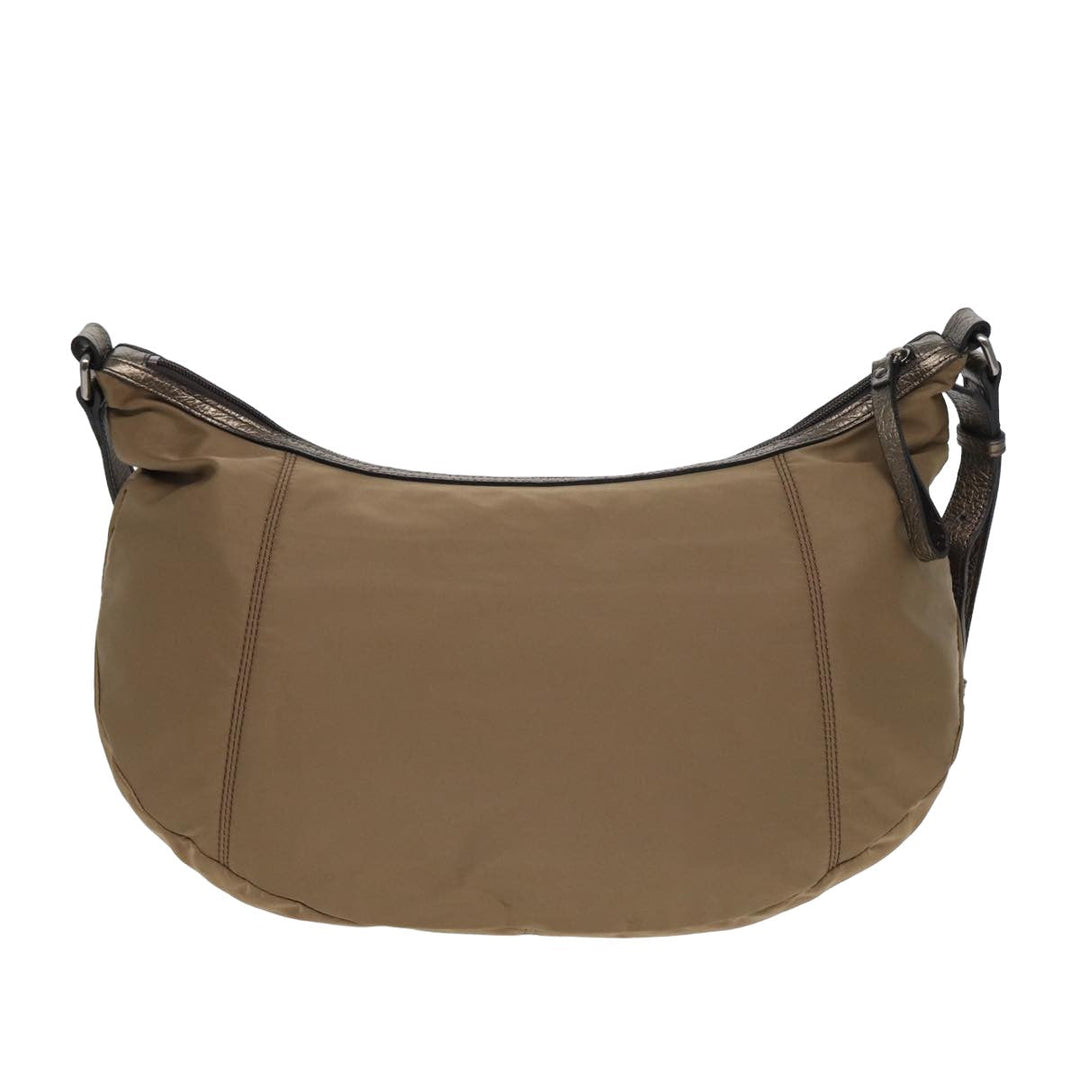 Burberry Shoulder Bag Nylon Beige Auth bs16058