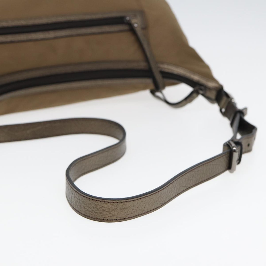 Burberry Shoulder Bag Nylon Beige Auth bs16058