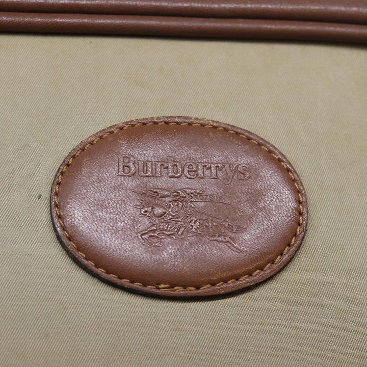 BurberrySs Shoulder Bag Canvas Leather Beige Auth bs16124