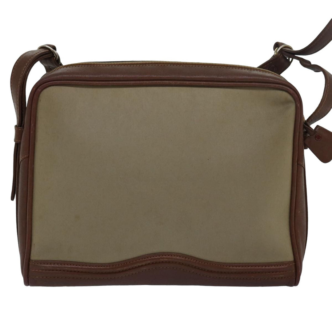 BurberrySs Shoulder Bag Canvas Leather Beige Auth bs16124