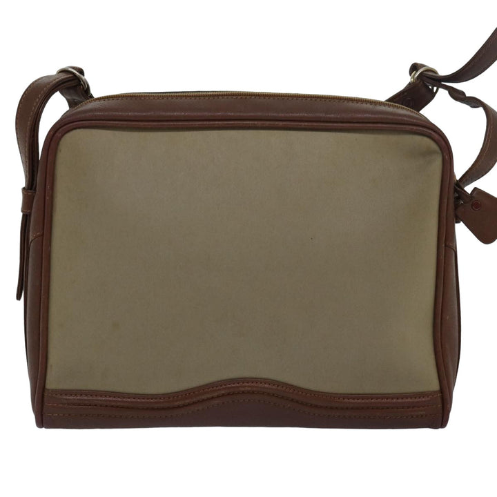 BurberrySs Shoulder Bag Canvas Leather Beige Auth bs16124