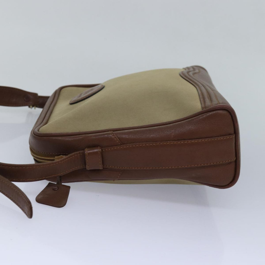 BurberrySs Shoulder Bag Canvas Leather Beige Auth bs16124