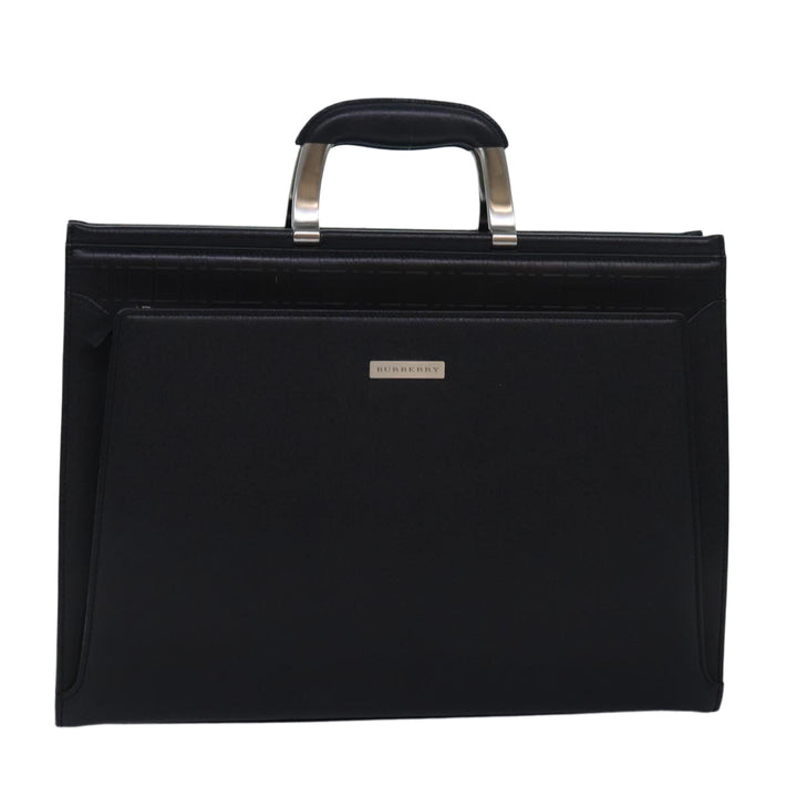 Burberry Hand Bag Leather Black Auth bs16145