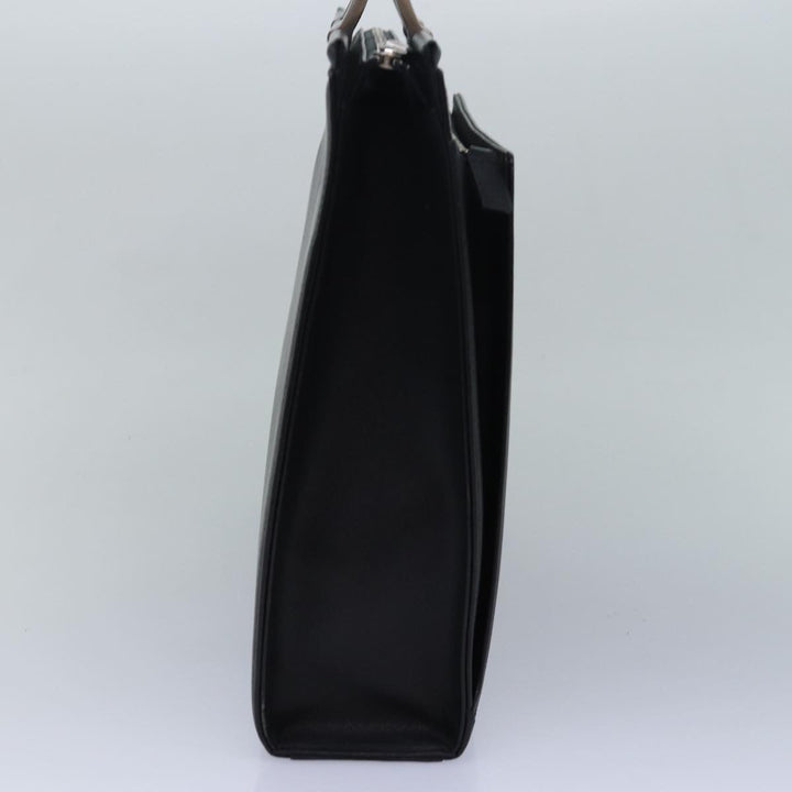 Burberry Hand Bag Leather Black Auth bs16145