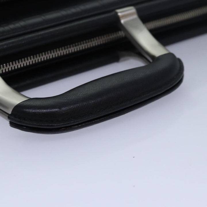 Burberry Hand Bag Leather Black Auth bs16145