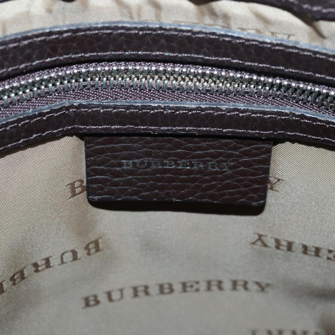 Burberry Nova Check Shoulder Bag Canvas Beige Auth bs16156