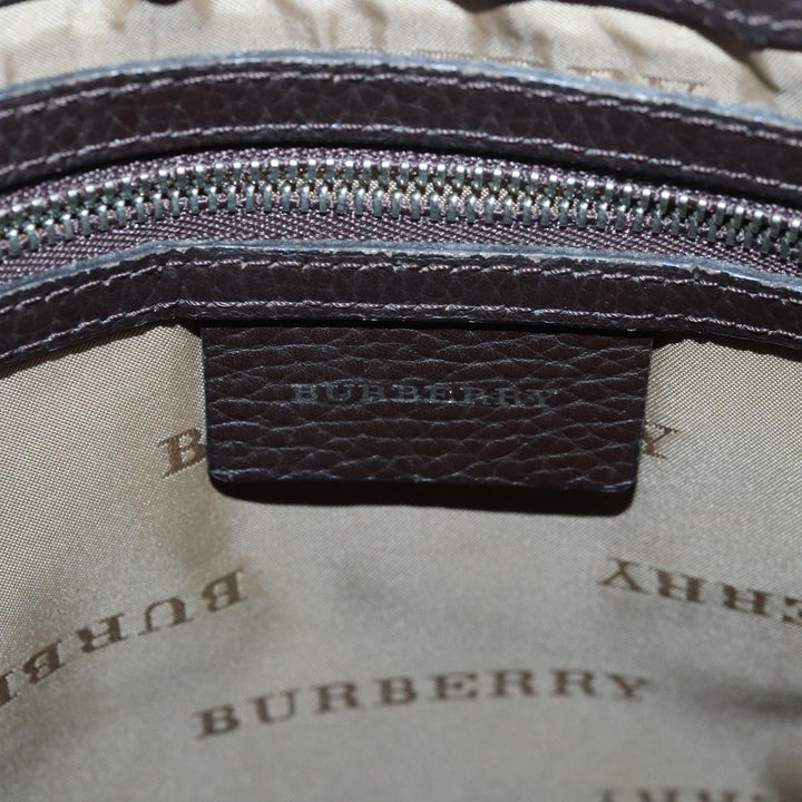 Burberry Nova Check Shoulder Bag Canvas Beige Auth bs16156