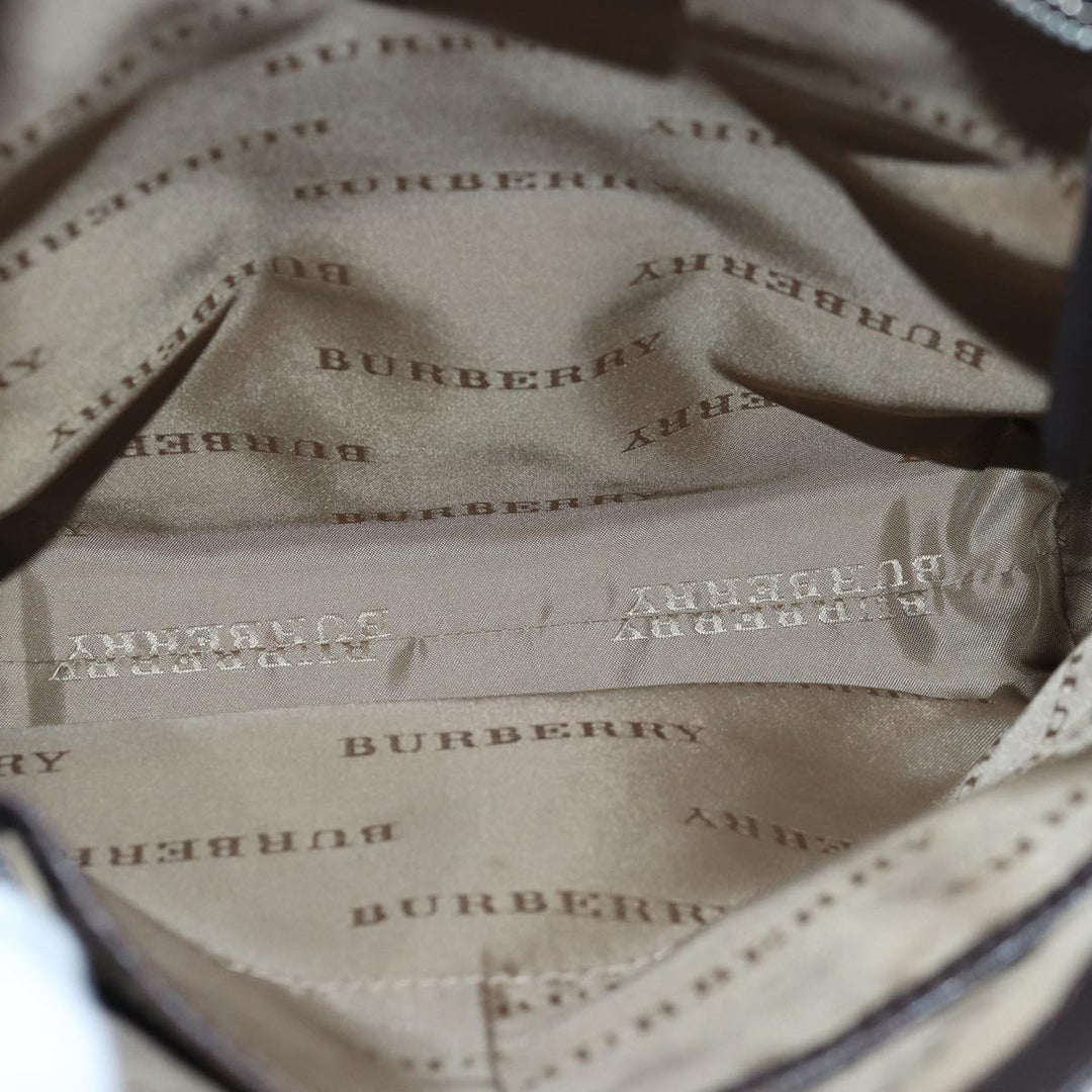 Burberry Nova Check Shoulder Bag Canvas Beige Auth bs16156