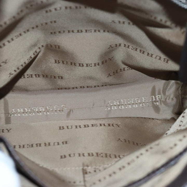 Burberry Nova Check Shoulder Bag Canvas Beige Auth bs16156