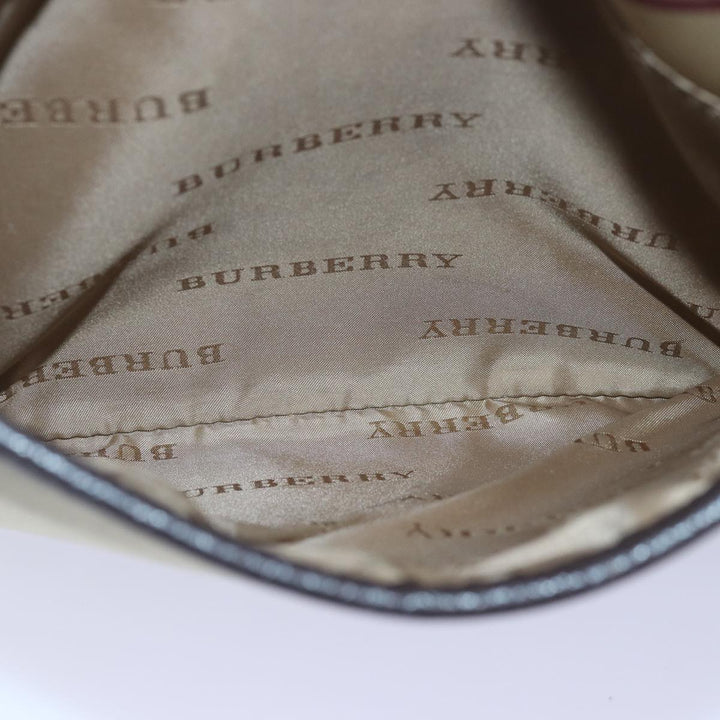 Burberry Nova Check Shoulder Bag Canvas Beige Auth bs16156