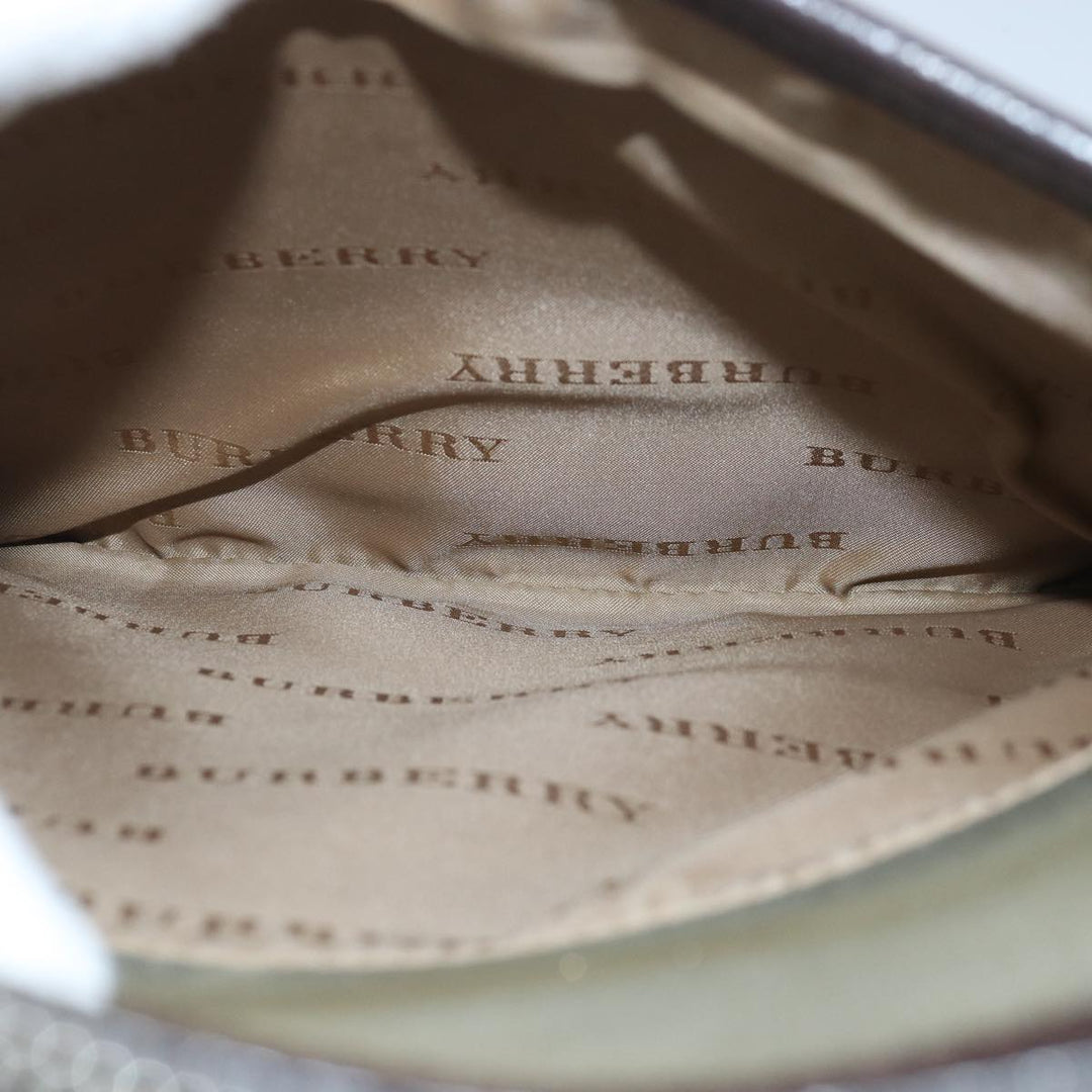 Burberry Nova Check Shoulder Bag Canvas Beige Auth bs16156