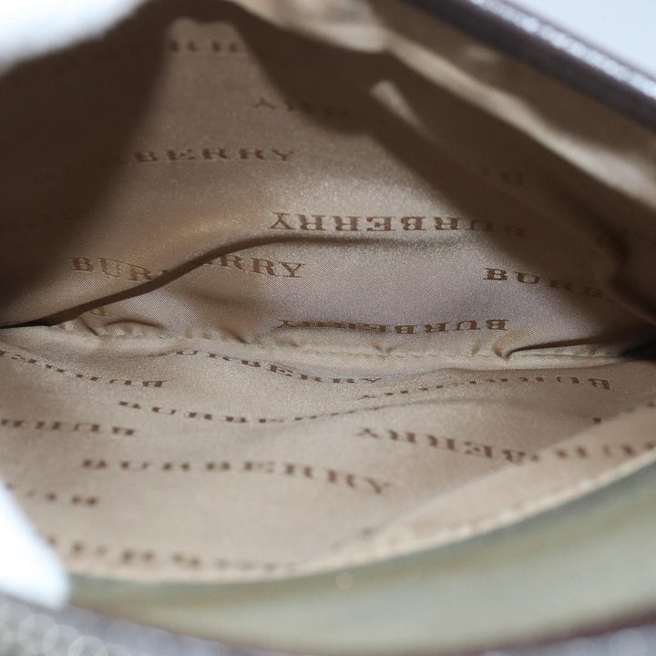 Burberry Nova Check Shoulder Bag Canvas Beige Auth bs16156