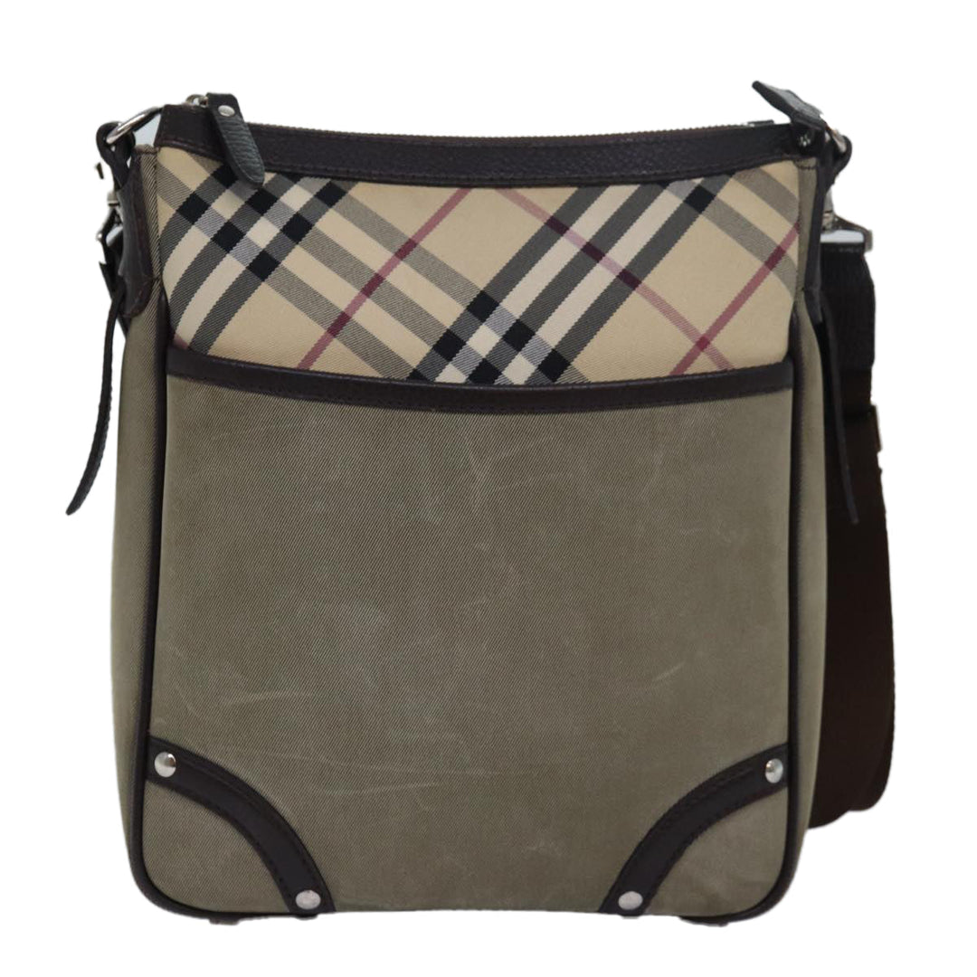 Burberry Nova Check Shoulder Bag Canvas Beige Auth bs16156