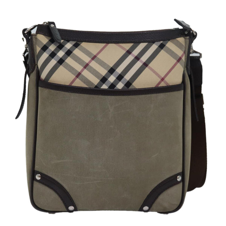 Burberry Nova Check Shoulder Bag Canvas Beige Auth bs16156