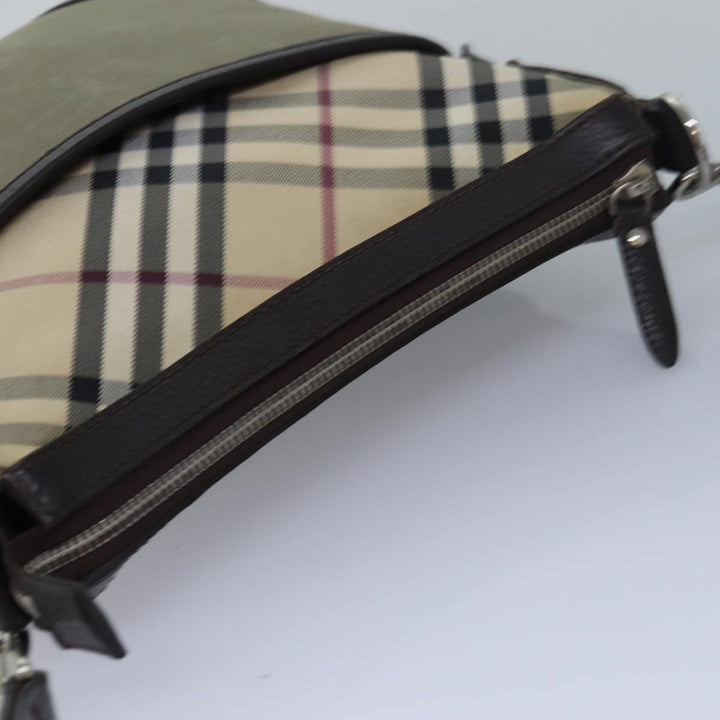 Burberry Nova Check Shoulder Bag Canvas Beige Auth bs16156