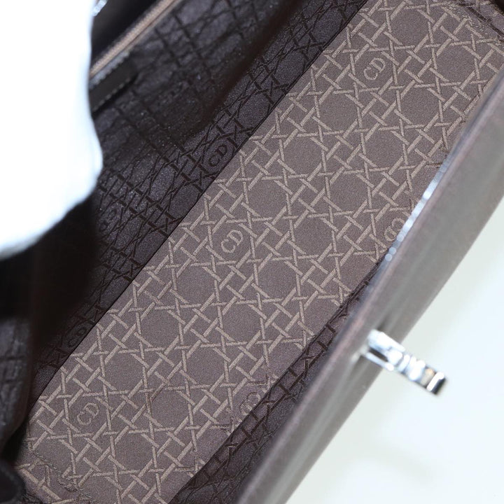 CHRISTIAN Top quality Dior Tote Bag PVC Leather Brown Auth bs16166