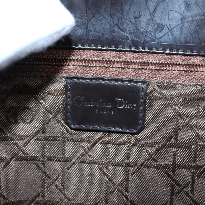 CHRISTIAN Top quality Dior Tote Bag PVC Leather Brown Auth bs16166