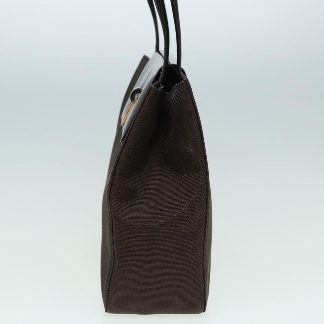 CHRISTIAN Top quality Dior Tote Bag PVC Leather Brown Auth bs16166