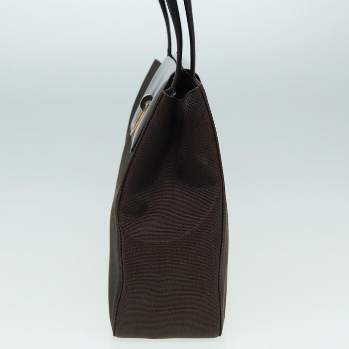 CHRISTIAN Top quality Dior Tote Bag PVC Leather Brown Auth bs16166