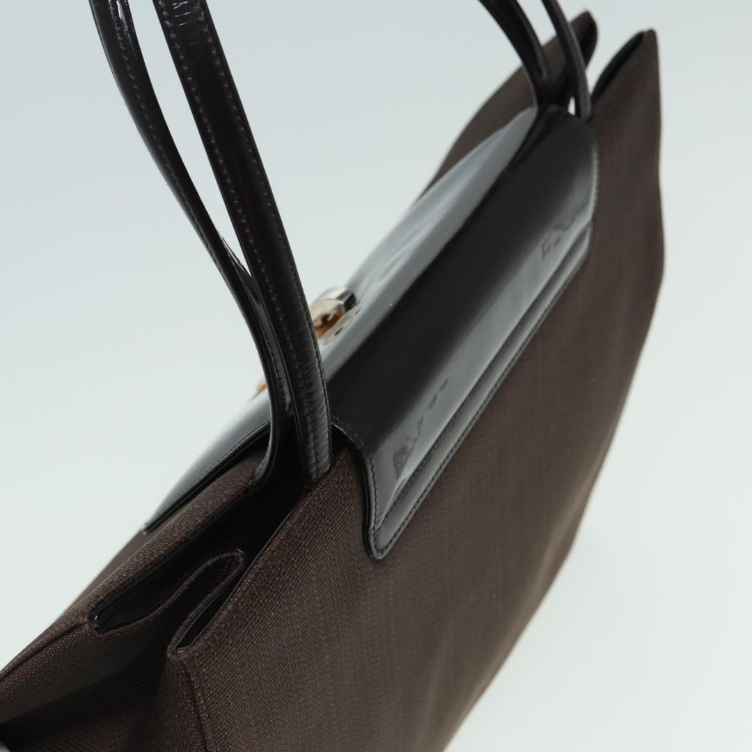 CHRISTIAN Top quality Dior Tote Bag PVC Leather Brown Auth bs16166