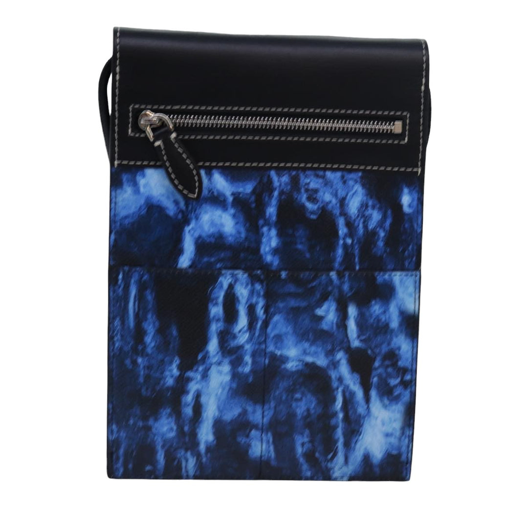 Burberry Shoulder Bag Leather Blue Auth bs16175