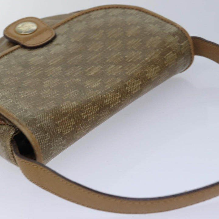 Celine Macadam Canvas Shoulder Bag Beige Auth bs16179
