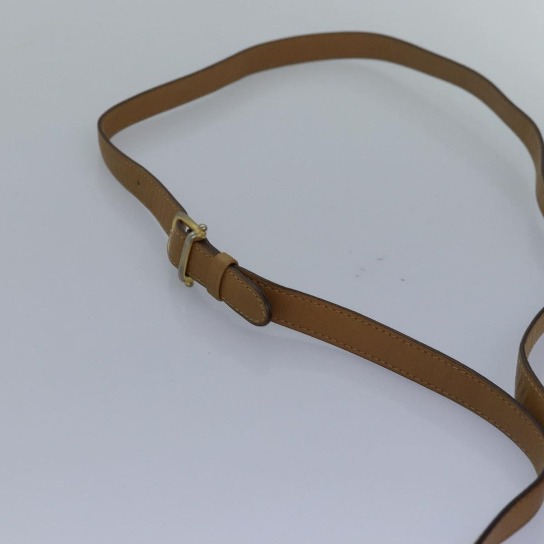 Celine Macadam Canvas Shoulder Bag Beige Auth bs16179