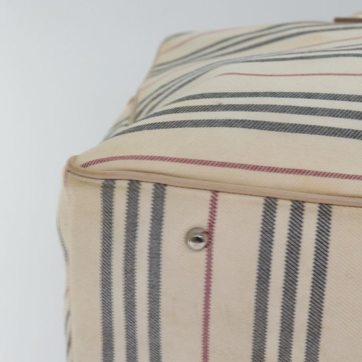 Burberry Nova Check Hand Bag Canvas Beige Auth bs16207