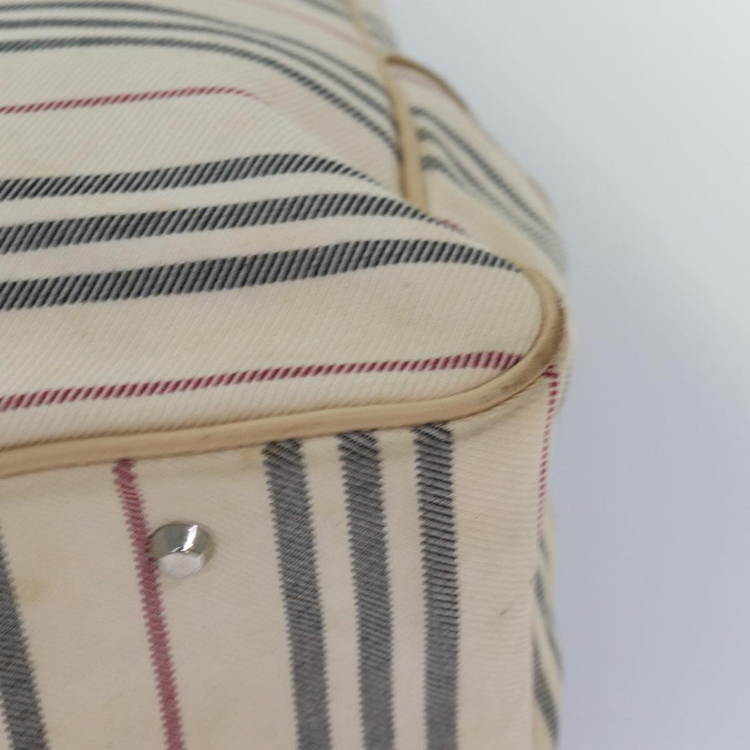 Burberry Nova Check Hand Bag Canvas Beige Auth bs16207
