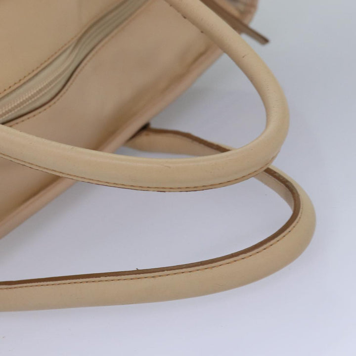 Burberry Nova Check Hand Bag Canvas Beige Auth bs16207